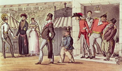 Die Besetzung von Paris, 1814. Englische Besucher im Palais Royal